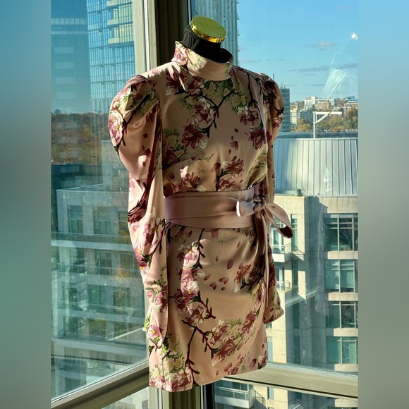 🆕 BRONX & BANCO 🧿 NWOT Noel Sakura Long Sleeve Mini Dress - Size XS / US 2 - Picture 5 of 15